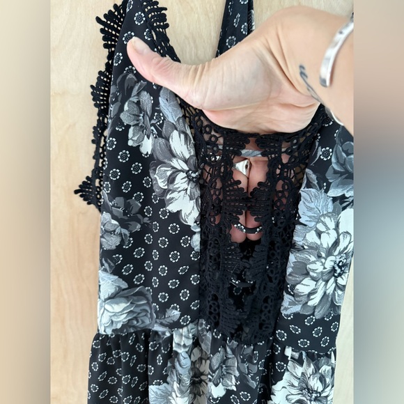 Free People Black and White Spaghetti Strap Sundress - Picture 4 of 8